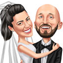 1 Jahr Hochzeitstag benutzerdefinierte Karikatur