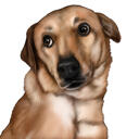 Portret de desene animate personalizate pentru câini