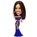 Full Body Dancing Caricature Drawing