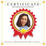 Employee of the Month Certificate Caricature