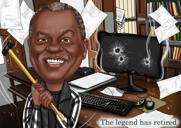 Celebrating Years of Service - Military Retirement Caricature
