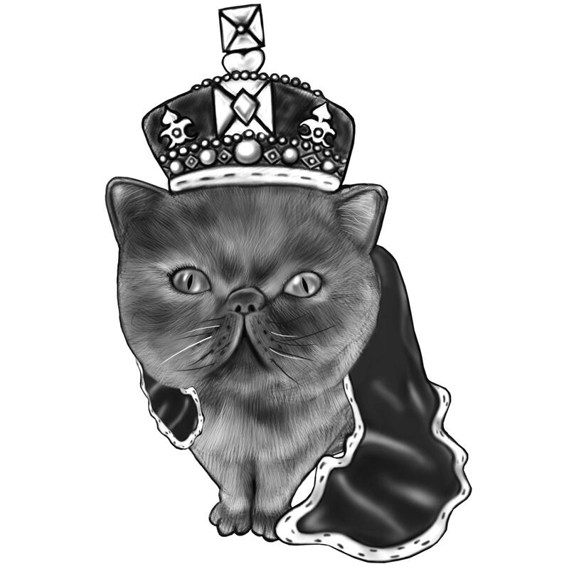Katze mit Krone