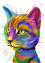 Kaķu māksla: pielāgota kaķu akvareļa glezna
