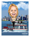 Captain on Boat Caricature