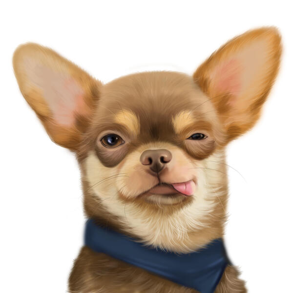 Naljakas Chihuahua karikatuur