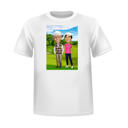 Portrait de dessin animé de corps entier de couple dans un style coloré imprimé sur un t-shirt