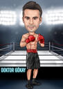Boxer Ring King Caricature