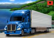 Portret personalizat de desene animate de camion în stil digital color din fotografia dvs