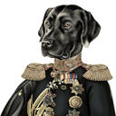 Königliches Hundeporträt