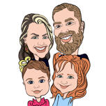 Liialdatud perekonna karikatuur