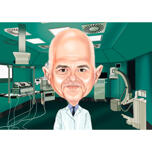 Caricature médicale hautement exagérée