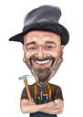 Labor Day Caricature with Custom Background