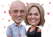 Happy 40th Wedding Anniversary - Couple Caricature from Photos