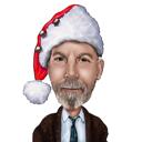 Custom Santa Claus Caricature Drawing