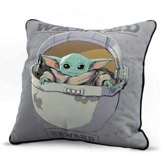 5. Une housse de coussin décorative Jay Franco Star Wars The Mandalorian Wanted Reward-0