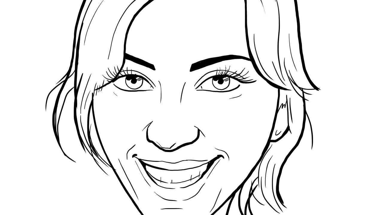 Simple Outline Drawing Of Pure Female Face Royalty Free SVG, Cliparts,  Vectors, and Stock Illustration. Image 66084618.