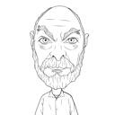 Croquis caricatural dessiné à la main d'après une photo