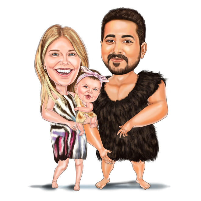 Cave Family Caricature