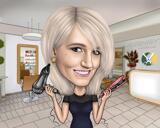 Caricatura de barbero: regalo personalizado para peluqueros