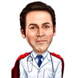 Dokter met Cape Tekening