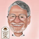 Caricatura personalizzata per la festa del papà dalle foto per il miglior padre