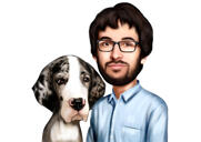 Majitel s karikaturou psa