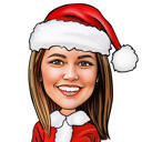 Santa Girl Caricature from Photo