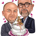 Gay Wedding Caricature Gift Idea