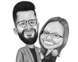 Presente de caricatura de amigos engraçados