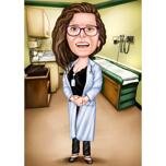 Doctor Caricature in Office