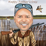 Desenho de Caricatura de Hunter – Presente de Dia dos Pais