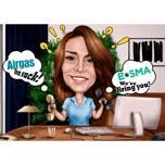 Funny Employee Caricature
