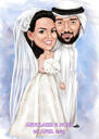 Caricatura de Casamento para Cartão Salve a Data