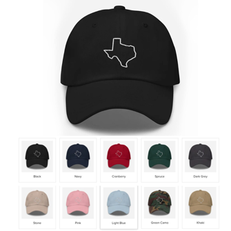 3. State Outline Baseball Caps-0