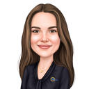 Digitale cartoontekening op maat van een foto