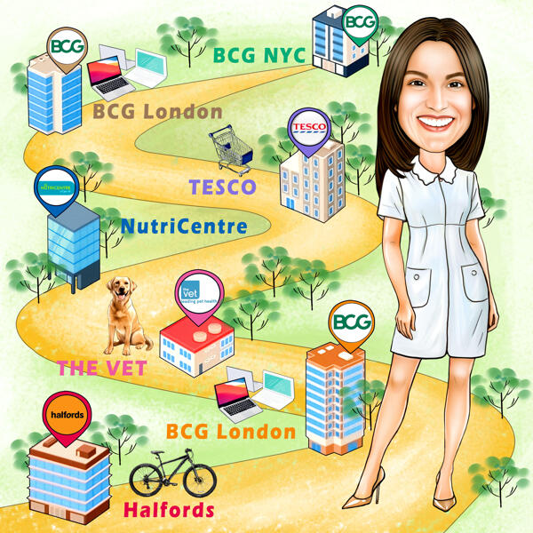 Doktora Teşekkür Hediyesi – El Çizimi Karikatür