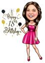 18th Birthday Caricature Gift