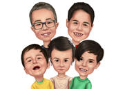 Groupe d'enfants caricatures colorées