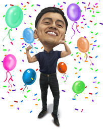 Boss Happy Birthday Drawing on Vacation