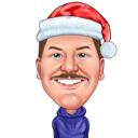 Custom Santa Claus Caricature Drawing