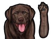 Portrait de dessin animé de Labrador personnalisé