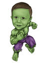 Kid Superhero Cartoon Caricature from Photo