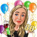 Caricatura de 30 anos: presente para amantes de vinho