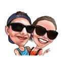 Digital Couple Caricature Gift from Photo