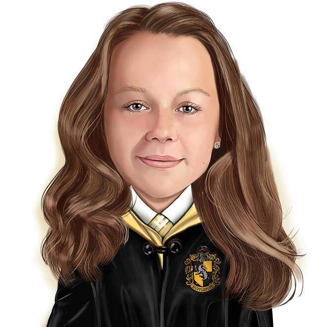  Dibujo de dibujos animados de niña como Hermione Granger