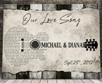 3. Personalized Song Lyrics On Canvas-0