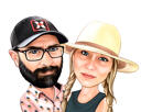 Corporate+Staff+Caricature+in+Santa+Sleigh+for+Christmas+Gift