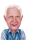 Grandfather Cartoon Drawing in Colored Style from Photo