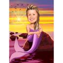 Mermaid Caricature from Photo