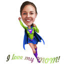 Superhero Mom Caricature